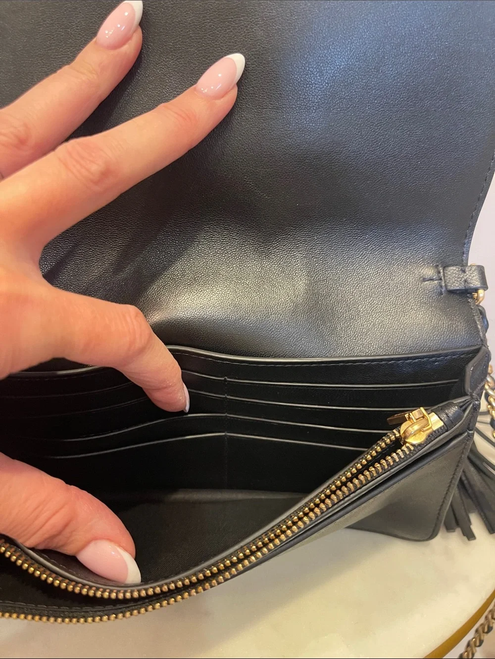 Tory Burch Fleming Soft Wallet Crossbody Bag in Black